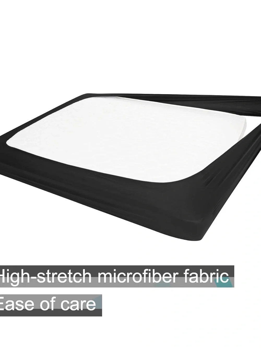 Black Fitted Mattress box spring side Cover - (Brand Unspecified)